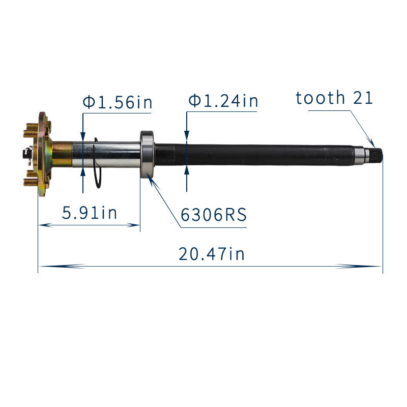Conjunto de Eixo Traseiro de Peças de Carrinho de Golfe Lado do Passageiro Acessórios para YAMAHA G29 Veículo Elétrico Jw2-G6510-01-00