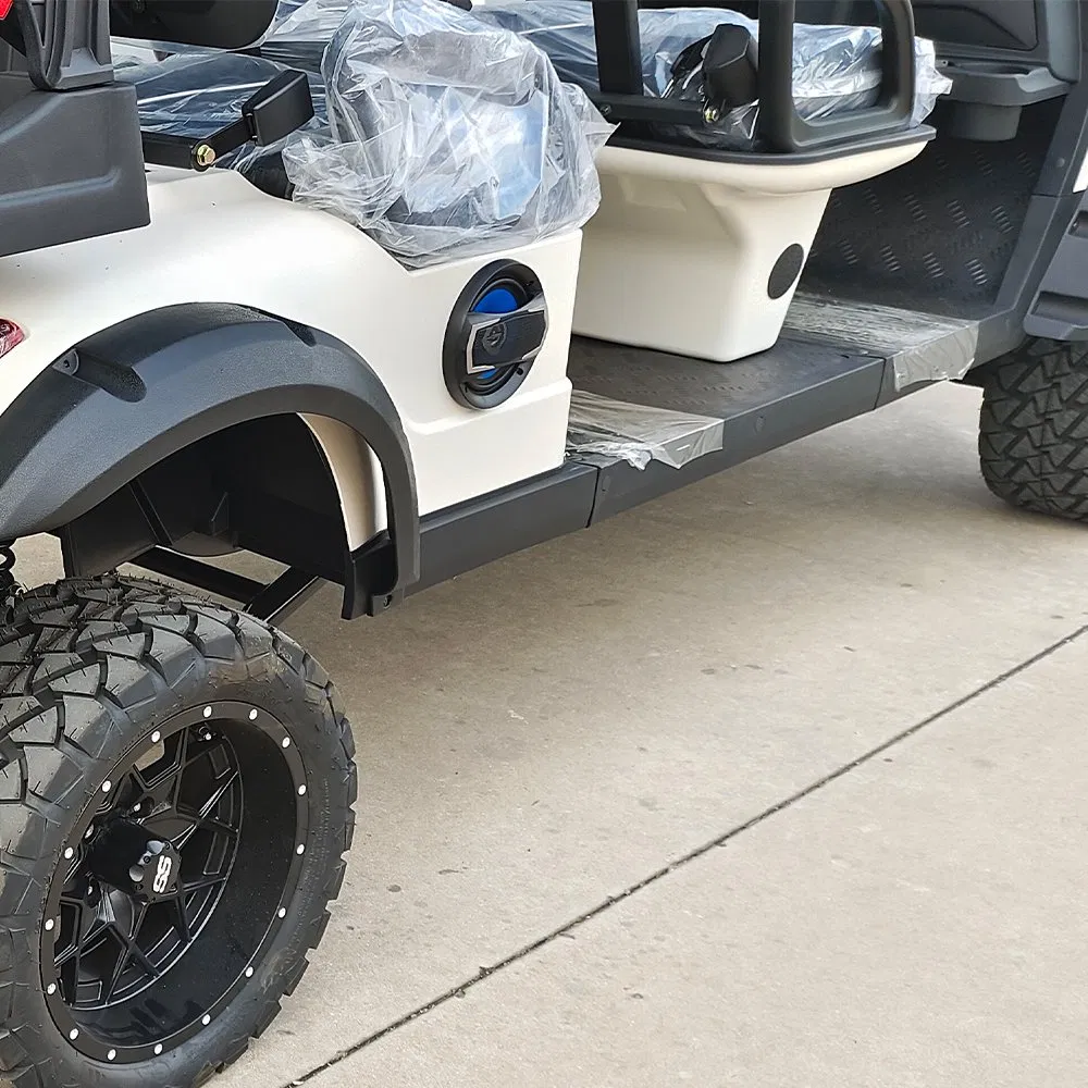 Carrinho de Golfe Luxuoso com Assentos 6+2 Amigável para Passeios Curtos em Camping ao Ar Livre e Clube de Golfe 70-90km Range