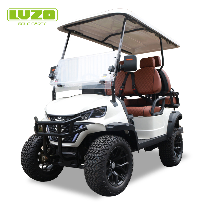 Hotel Praia Luxo 4 Passageiro Carrinho de Golfe Bateria de Lítio Club Car 4 Rodas Carrinho de Golfe Elétrico