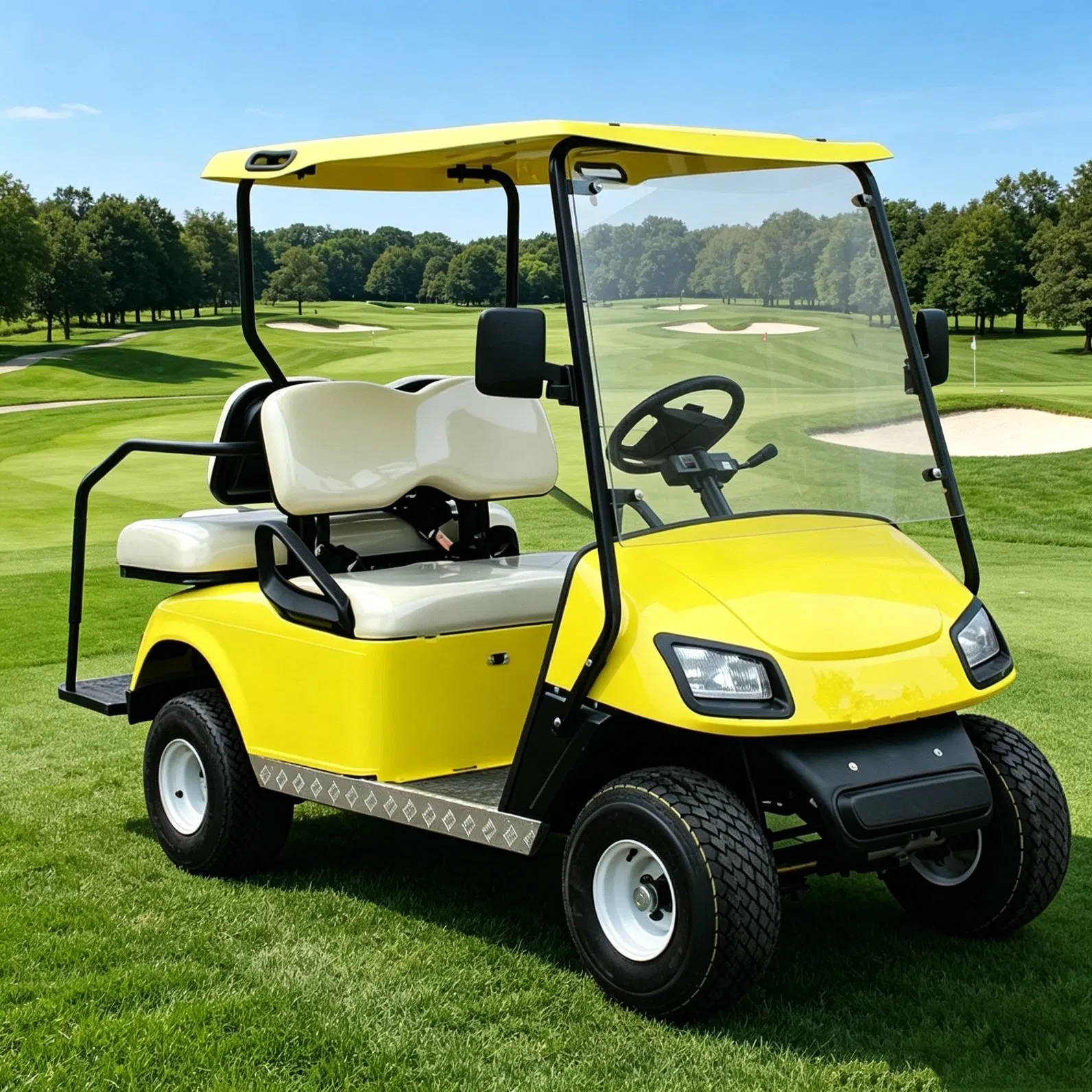 Tongcai &amp; Kepler 4 Assento Elétrico com Opções de Assento Personalizadas Aprovado pela CE Durável Confortável para Uso em Resort Hotel Frota Carrinho de Golfe