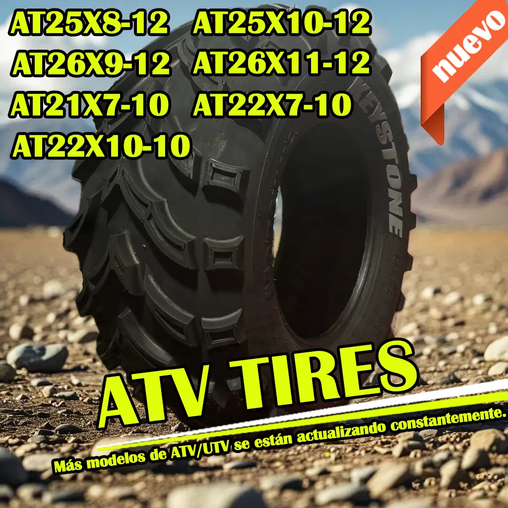 Pneu e Roda de ATV/UTV At24X8-12 At25X8-12 At26X8-12 At26X9-14 Pneu de Carrinho de Golfe