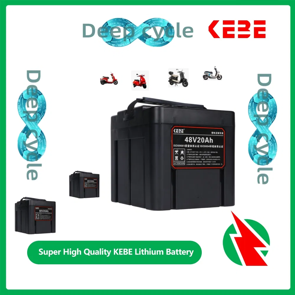 Fábrica Kebe OEM ODM 48V 60V 72V 96V Scooter Elétrico Motocicleta E-Bike Bateria de Íon de Lítio 20ah 30ah 40ah 50ah 60ah 80ah 100ah LiFePO4 Bateria de Lítio