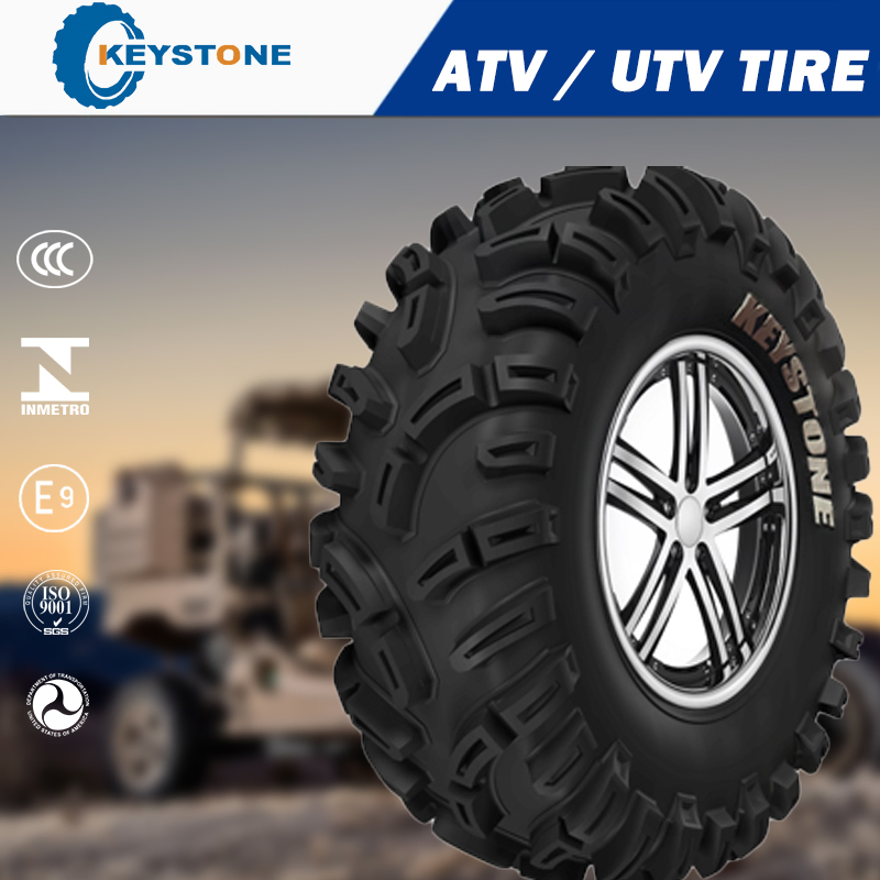Pneu e Roda de ATV/UTV At24X8-12 At25X8-12 At26X8-12 At26X9-14 Pneu de Carrinho de Golfe