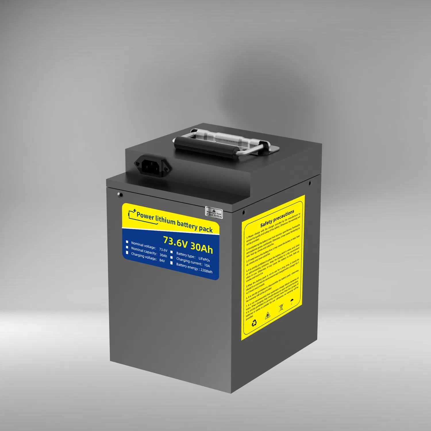 Bateria de Motocicleta Elétrica de Lítio de Alto Desempenho 73.6V 30ah LiFePO4 com BMS Inteligente para Aplicações de Scooter EV e Bicicleta Elétrica