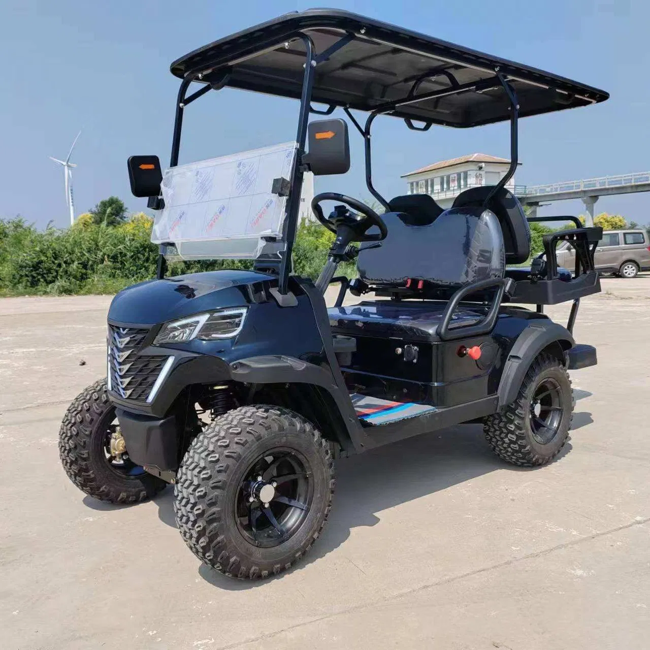 Street Legal Golf Cart Lsv Electric Golf Buggy with Turn Signals, Mirrors &amp; Seatbelts for Neighborhood Use