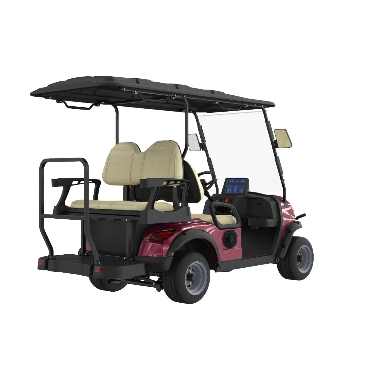 4 Carrinho de Golfe Elétrico para 4 Pessoas de Alta Qualidade com Bateria de Lítio para Campo de Golfe para Adultos