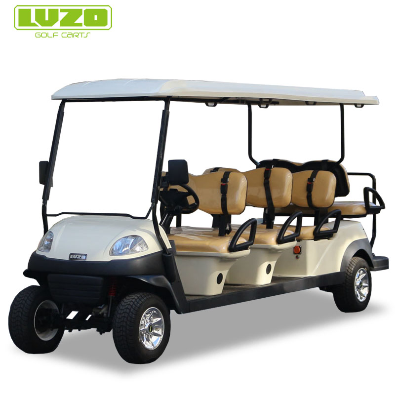 Carrinho de Golfe Branco Espaçoso 4-Passenger para Uso em Resort e Golfe
