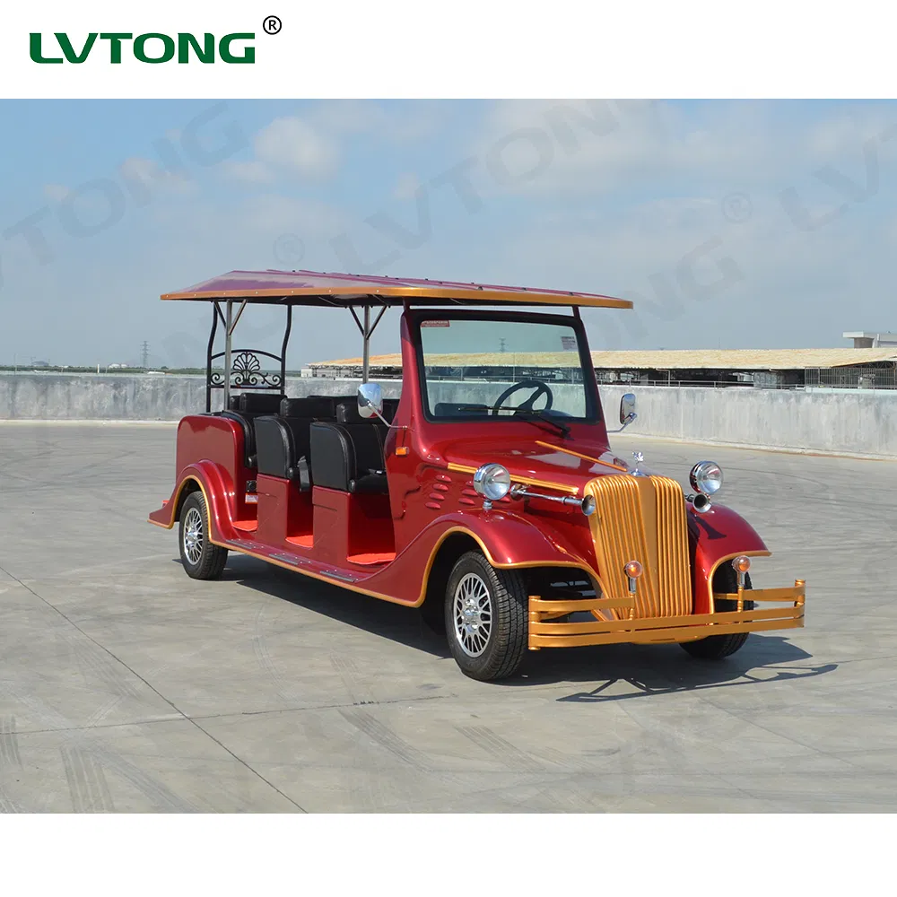 Lvtong 48V5kw Luxo 8-Seater com Assentos de Couro Elétrico Carrinho de Golfe Vintage