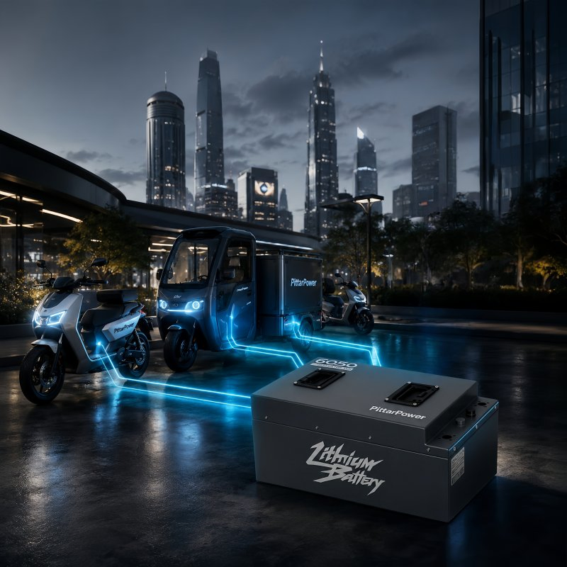 Bateria de Lítio com MPPT embutido para Motocicleta Elétrica 64V 50ah LiFePO4