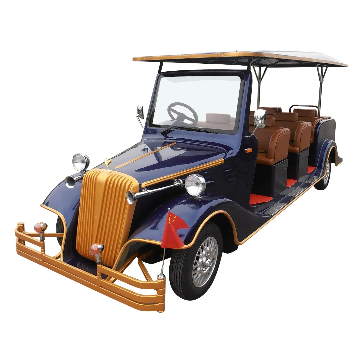 4 Carrinho de Golfe Elétrico Clássico com Bateria de Lítio e Potente Tração nas Quatro Rodas