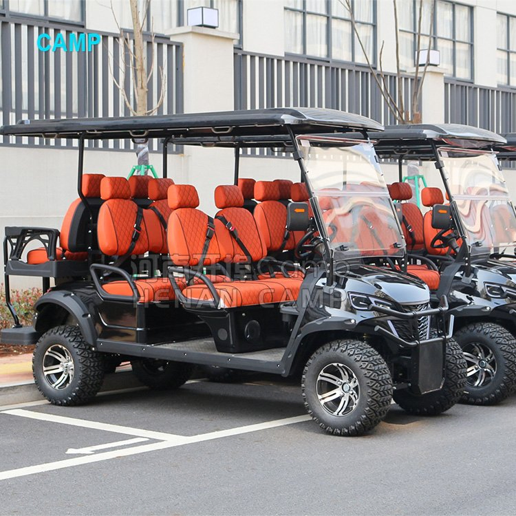 Carrinho de Golfe a Gasolina 4 Lugares Buggy Off Road Clube de Caça Carro de Golfe Kart a Gasolina