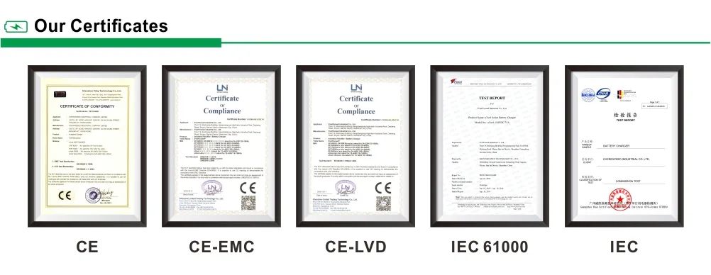 Certificações do Carregador de Golfe