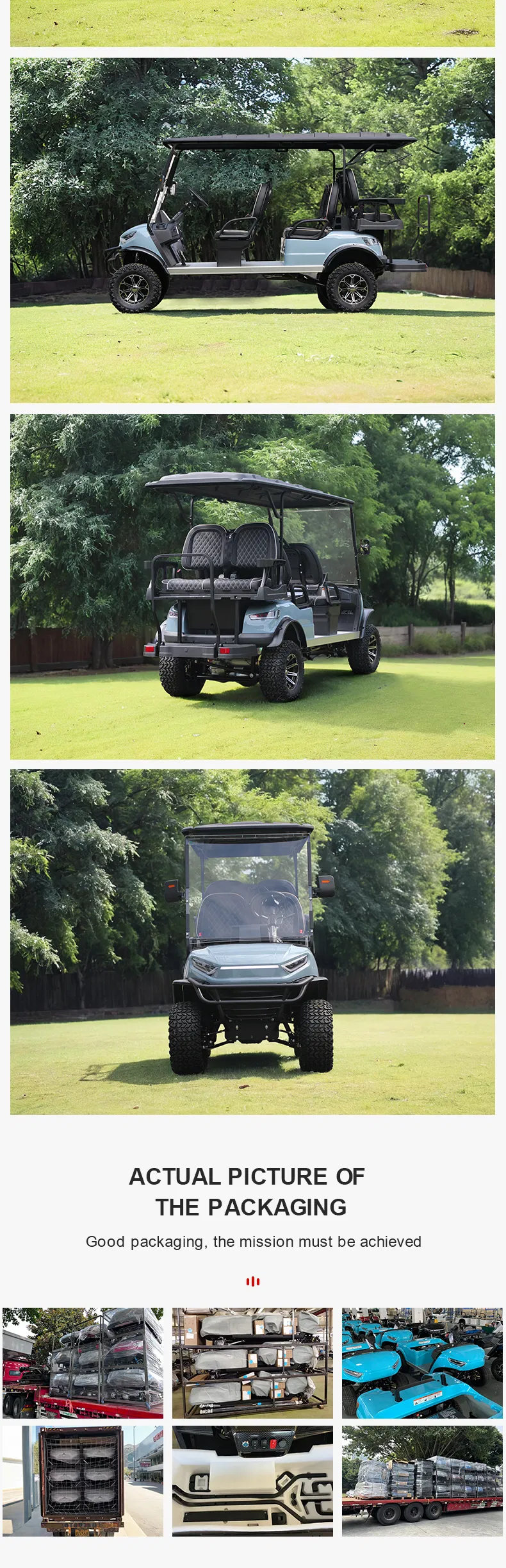 Carrinho de Golfe de Luxo para Uso em Campo e Rua com Aprovação do DOT