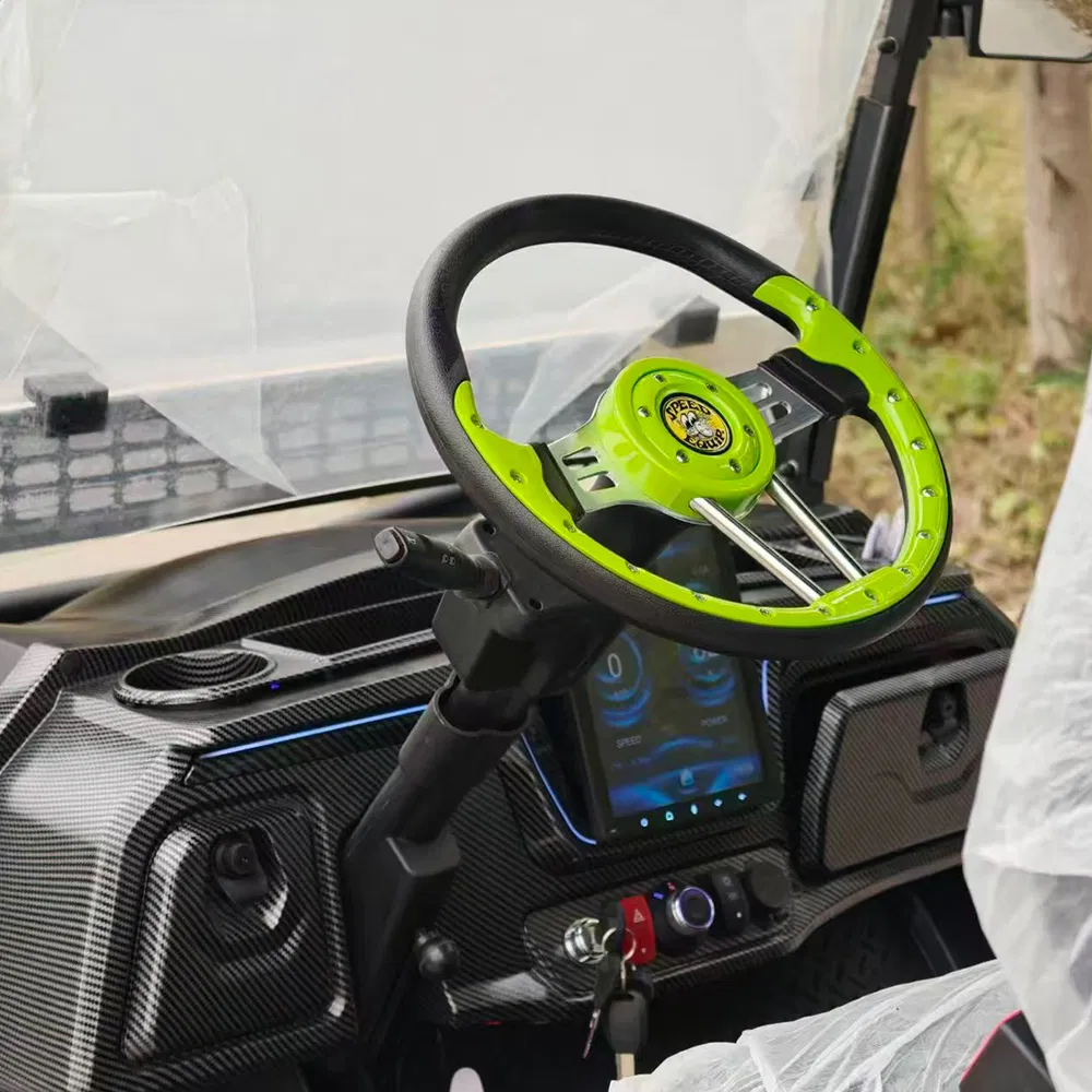 Veículo utilitário elétrico de golfe multifuncional 6 lugares para transporte de passageiros e carga em campi