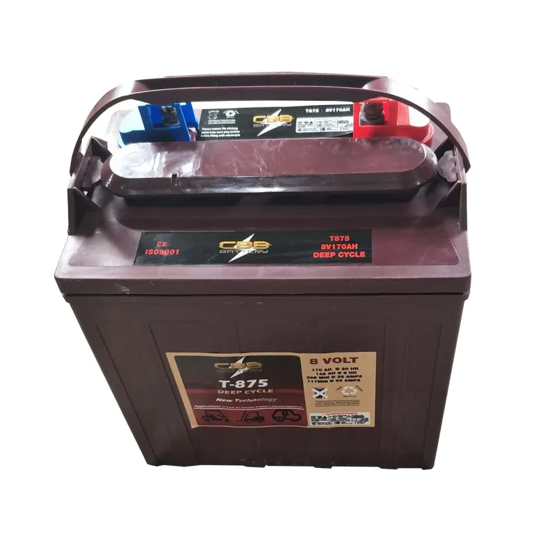 Bateria Tubular de Ciclo Profundo Trojan Substituir T875 8V 170ah para Carrinho de Golfe