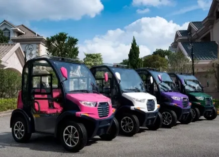 Carrinho de Golfe de Luxo com Ar Condicionado para Buscar Crianças na Escola