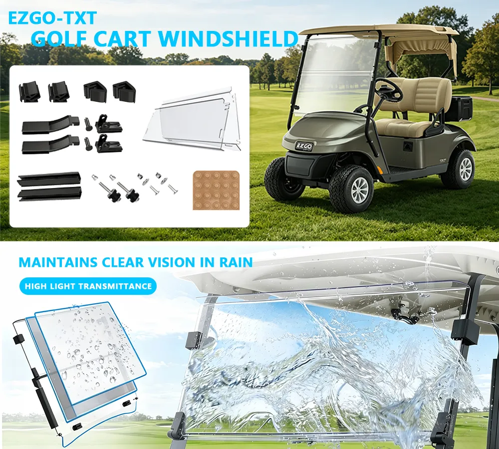Pára-brisas do carro de golfe
