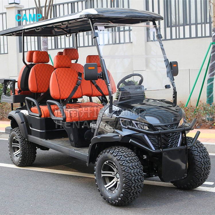 Carrinho de Golfe a Gasolina 4 Lugares Buggy Off Road Clube de Caça Carro de Golfe Kart a Gasolina