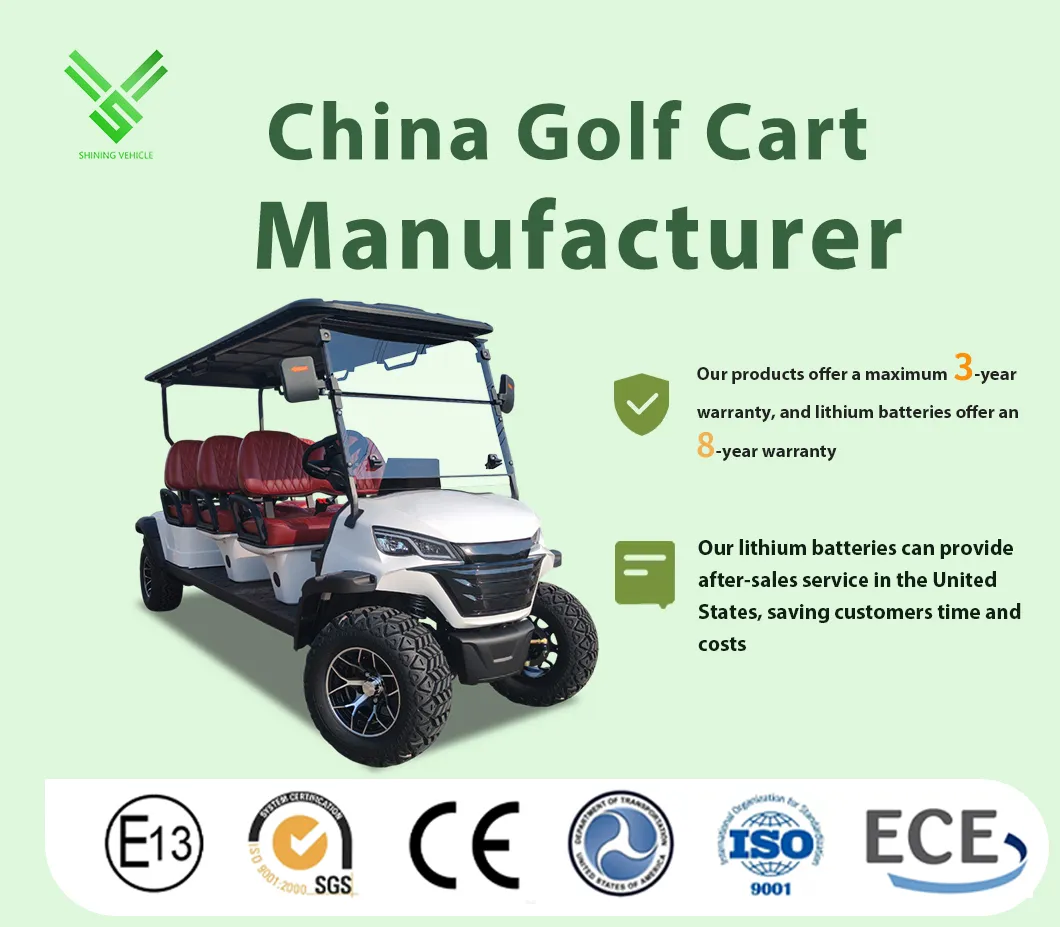 Carrinho de Golfe de Luxo Lsv 6 Lugares 72V Buggy de Litio Off Road para Caça