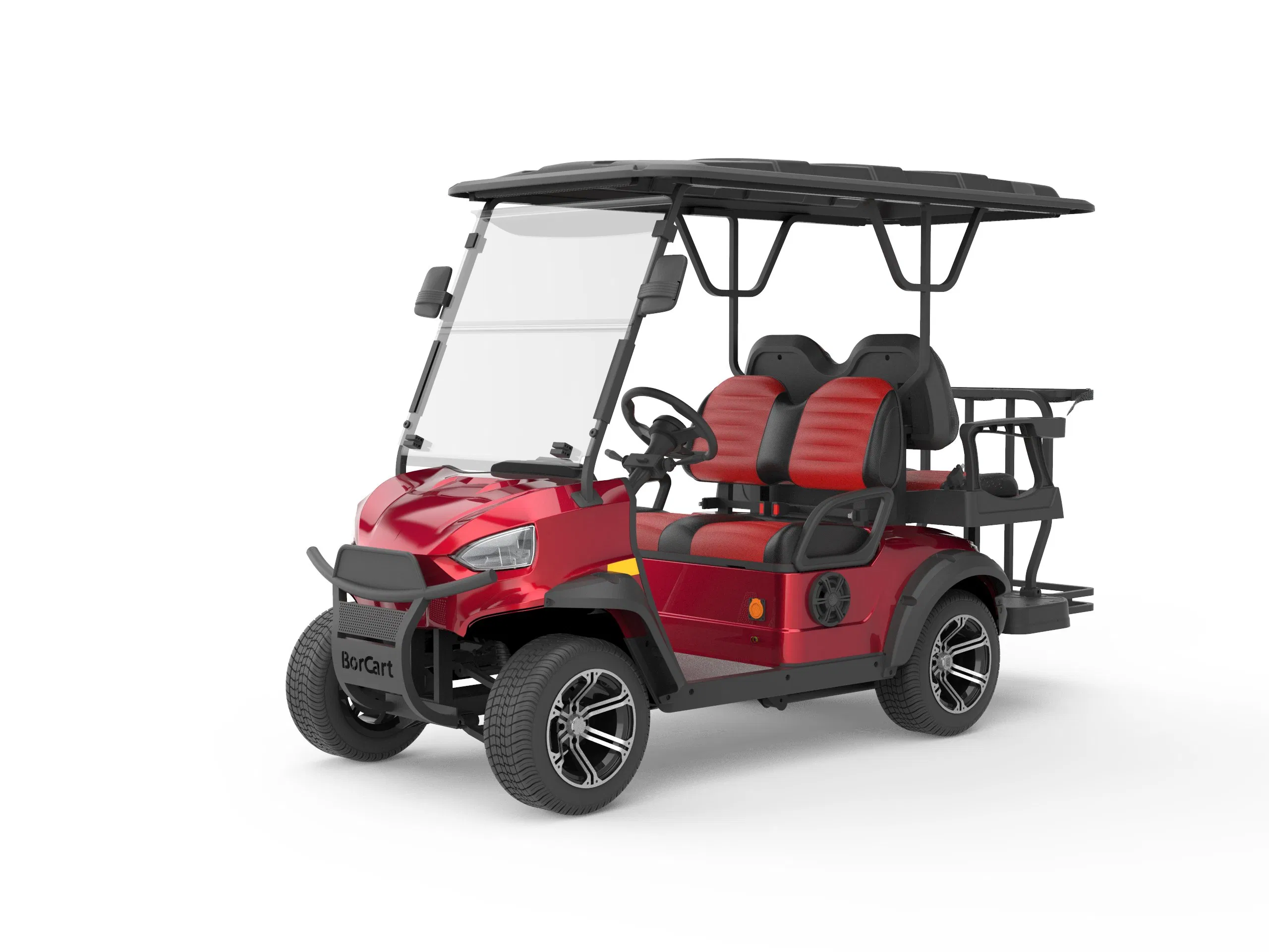 Carrinho de Golfe 4 Lugar Veículo Elétrico Branco Utilitário Elétrico