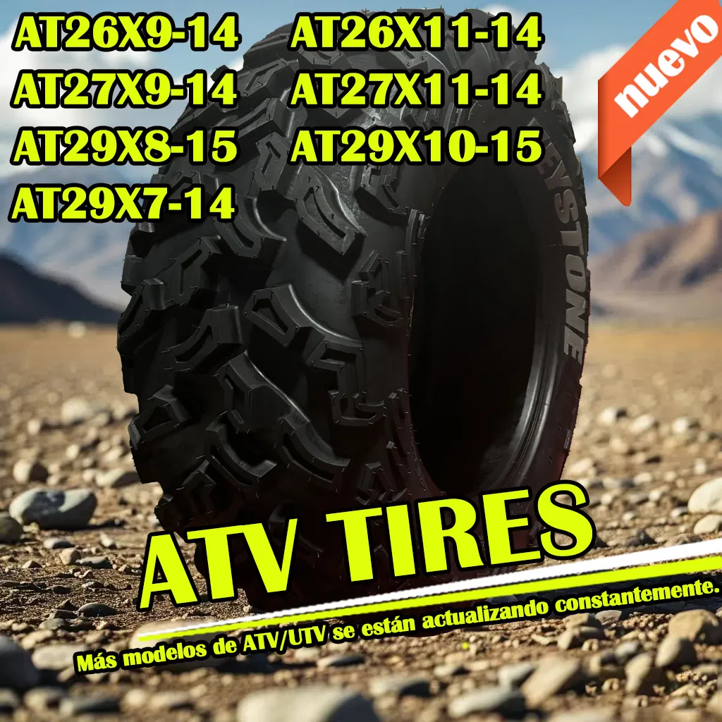 Pneu e Roda de ATV/UTV At24X8-12 At25X8-12 At26X8-12 At26X9-14 Pneu de Carrinho de Golfe
