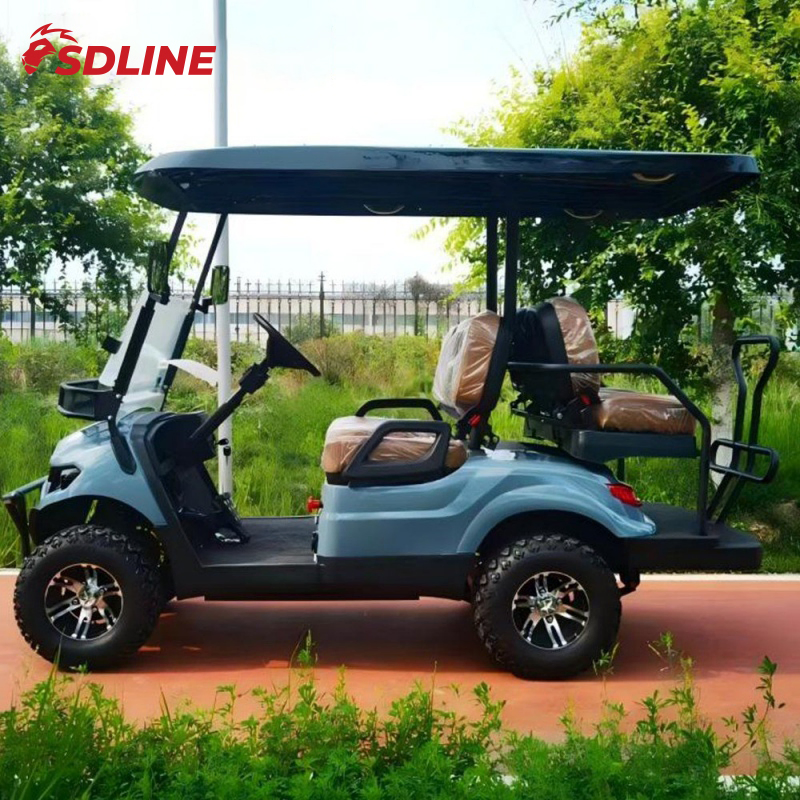 Carrinho de Golfe Elétrico para Compradores Internacionais com Bateria de Lítio e Ácido Chumbo para Passeios e Caça Disponível 2/4/6/8 Lugares Premium