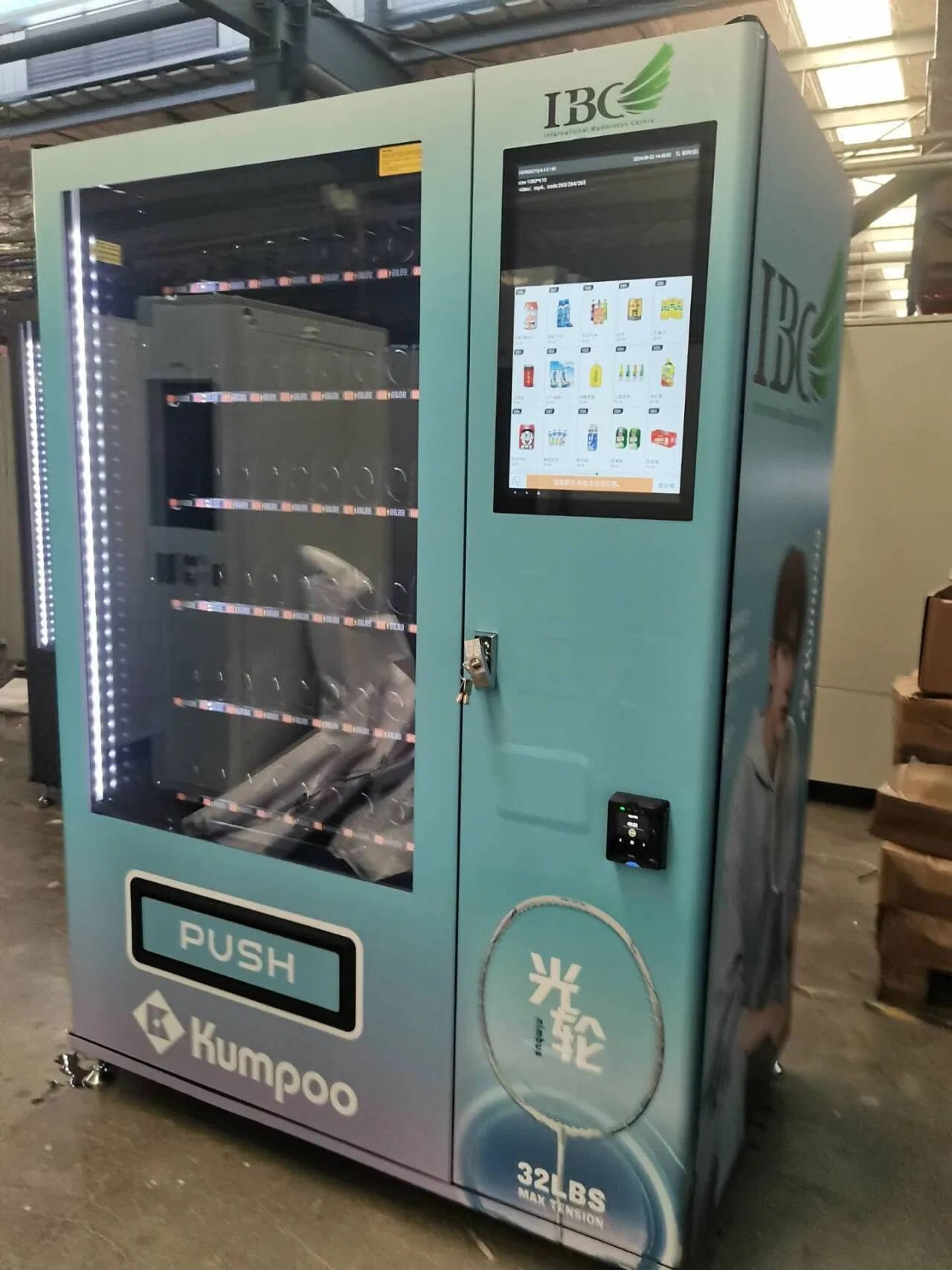 Nova Máquina de Vending de Golfe para Produtos de Academia Suporta Sistema de Pagamento Sem Dinheiro