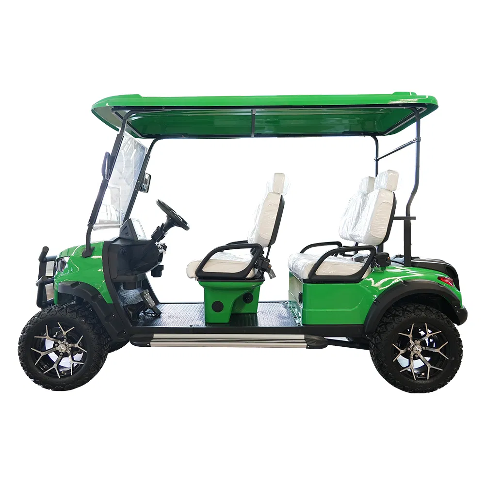 4 Carrinho de Golfe Elétrico de Luxo 72V Buggy de Golfe 4 Passageiro Aprovado CE 4 Buggy de Golfe com Rodas