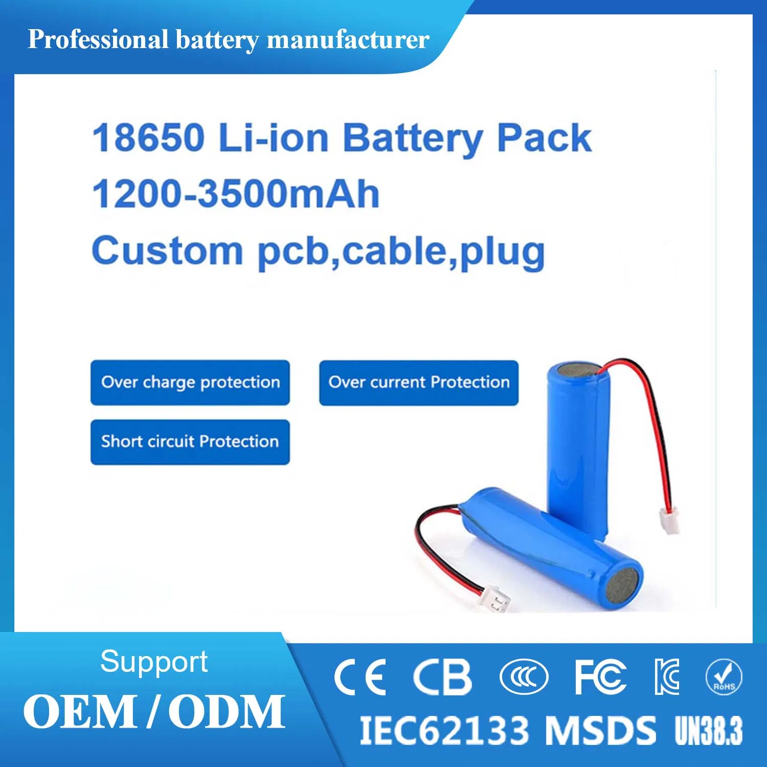 Soluções de Pacotes de Baterias Personalizadas OEM para 18650 e 21700 Células