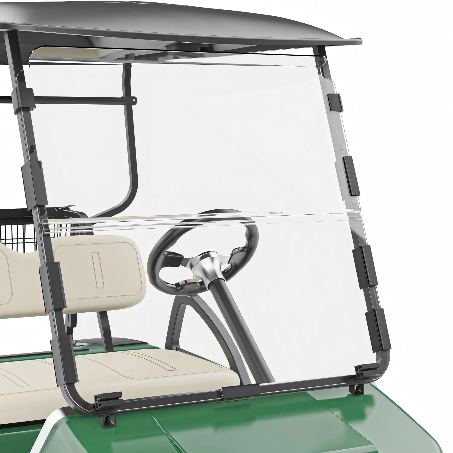 Para-brisa de Carrinho de Golfe para Club Car Ds 1982-2000 Para-brisa Frontal Dobrável Transparente