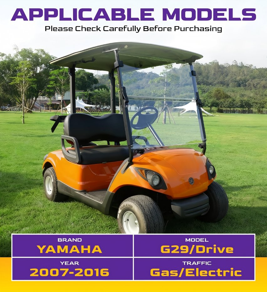Parabrisa de Policarbonato Resistente a Arranhões para GOLF CART YAMAHA G29