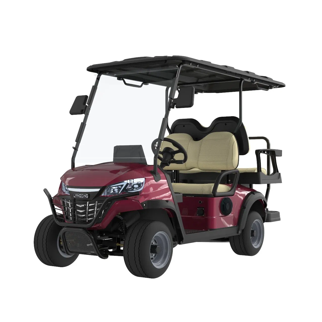 4 Carrinho de Golfe Elétrico para 4 Pessoas de Alta Qualidade com Bateria de Lítio para Campo de Golfe para Adultos