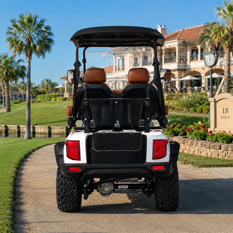Carrinho de Golfe Elétrico de Luxo 2 Lugares, Buggy de Golfe Legal na Rua, Carro Clube com Bateria de Lítio