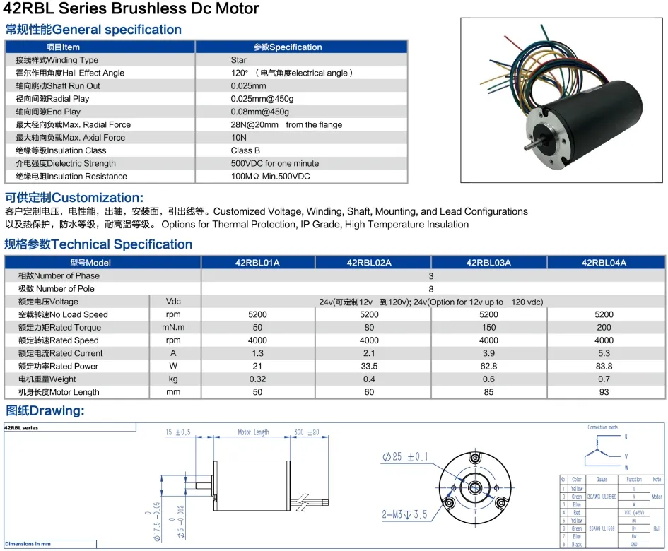 Motor BLDC típico modelo 1