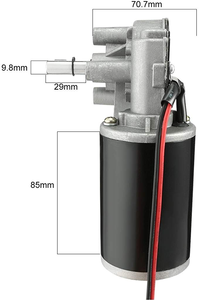 Motor de Corrente Contínua Usado para Portão Deslizante Limpador de Janela Carrinhos de Golfe Elevador Bicicleta Scooter Roda Carro 63mm