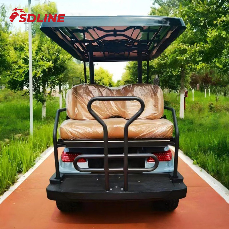 Caça 4 Pessoas Passageiro Pessoa Assento Assento 48V 72V Utilitário Legal Rua Lítio Gasolina Elétrico Carrinho de Golfe Preço para Carregador de Bateria Alimentado Buggy