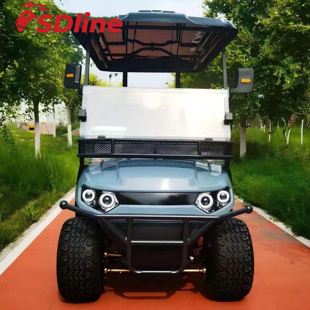 Carrinho de Golfe Elétrico para Compradores Internacionais com Bateria de Lítio e Ácido Chumbo para Passeios e Caça Disponível 2/4/6/8 Lugares Premium