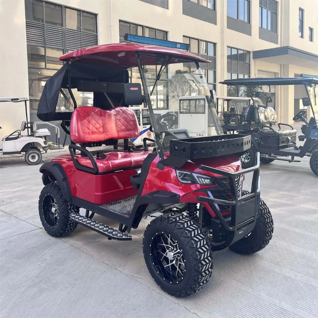 Carro de golfe vista frontal
