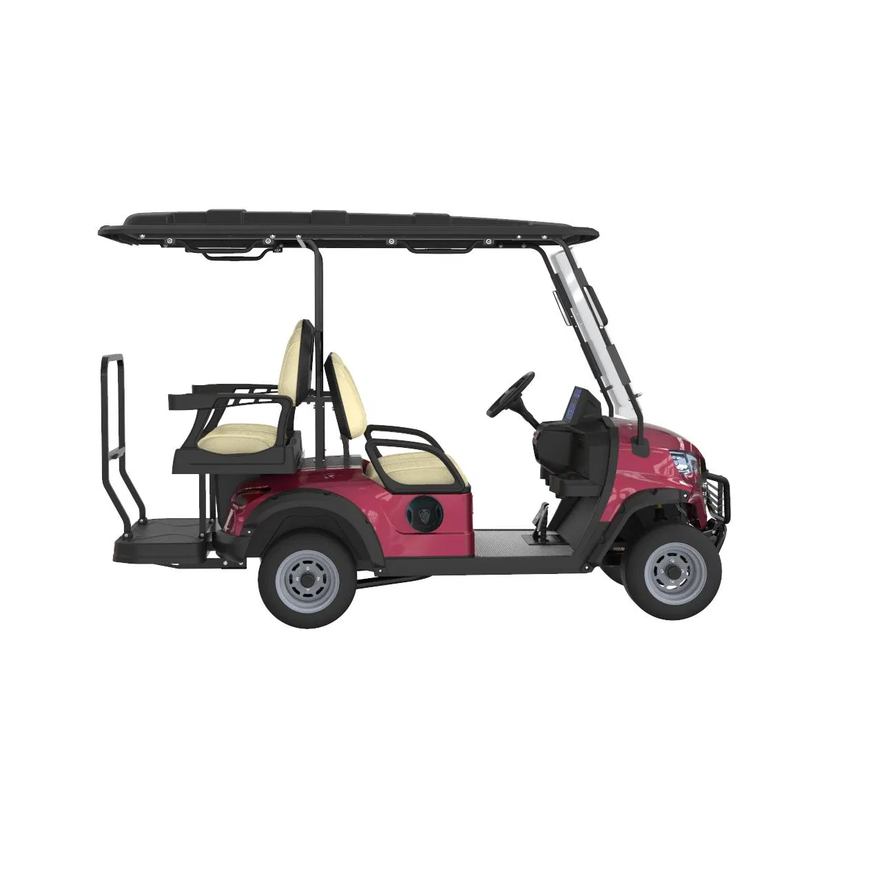 4 Carrinho de Golfe Elétrico para 4 Pessoas de Alta Qualidade com Bateria de Lítio para Campo de Golfe para Adultos