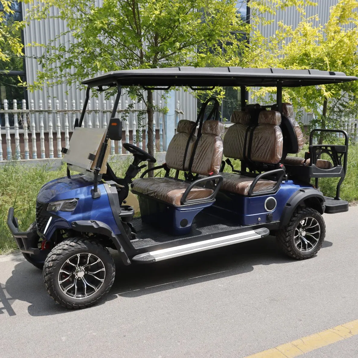 Aprovado pelo CE e EPA 2/4/6 Carrinho de Golfe Elétrico, Utilitário Legal para Rua, Buggy de Clube para Caça e Uso em Resort