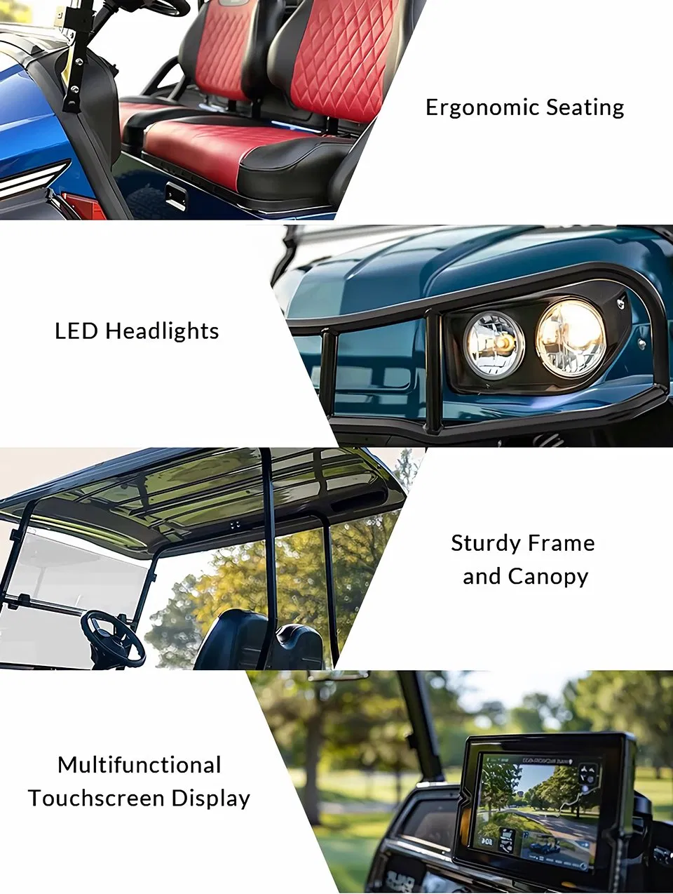Imagens Detalhadas do Carrinho de Golfe