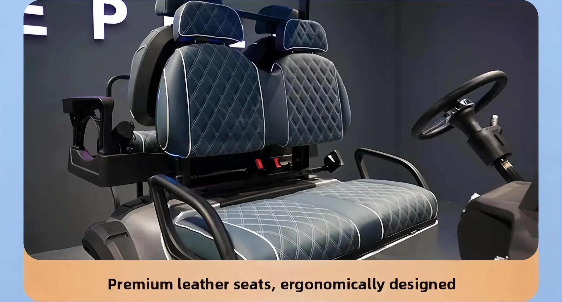 Carrinho de Golfe Elétrico Luxuoso 4 Lugares para Conforto Extra