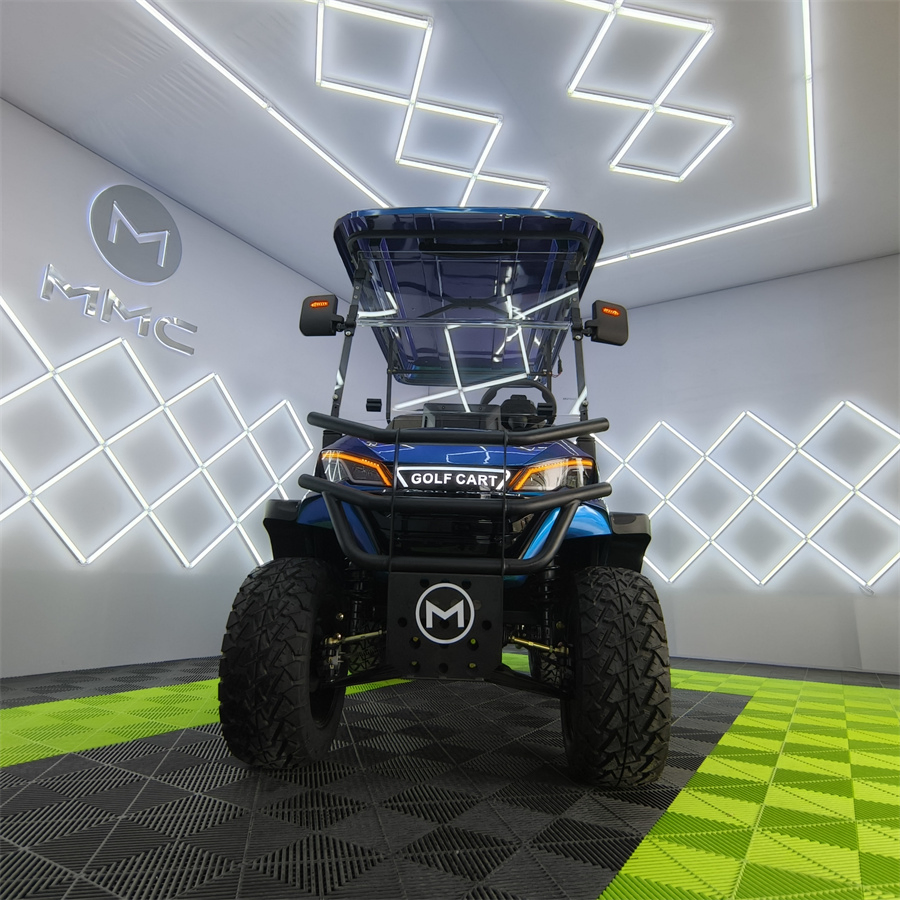 Carrinho de Golfe Elétrico Club Car com Quatro Rodas Levantadas para Caça Off Road com Bateria de Lítio 4 Lugares
