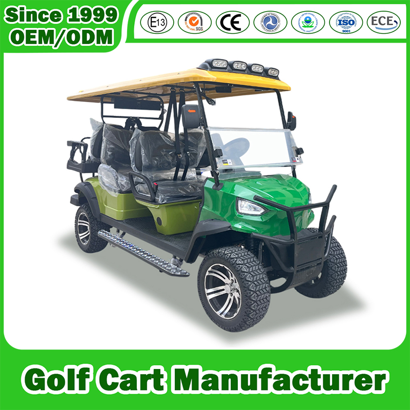2+2 4 Fabricação de Carro de Passageiros de 4 Lugares, Legal para Rua, Movido a Gás, Cart de Golfe para Campo de Golfe, Área Turística
