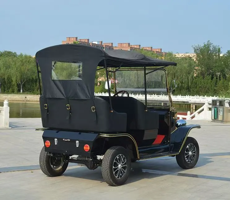 Acessórios Vintage para Carro Moderno Elegante Preto 5 Passageiro Clássico Carrinho de Golfe