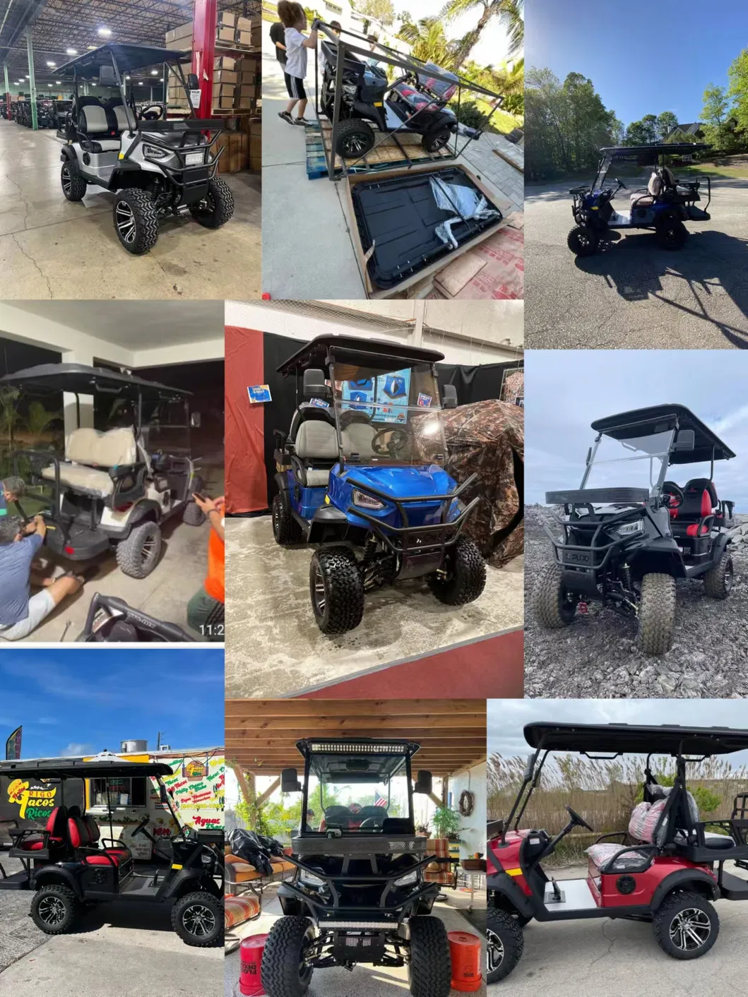 Clientes com Carrinho de Golfe