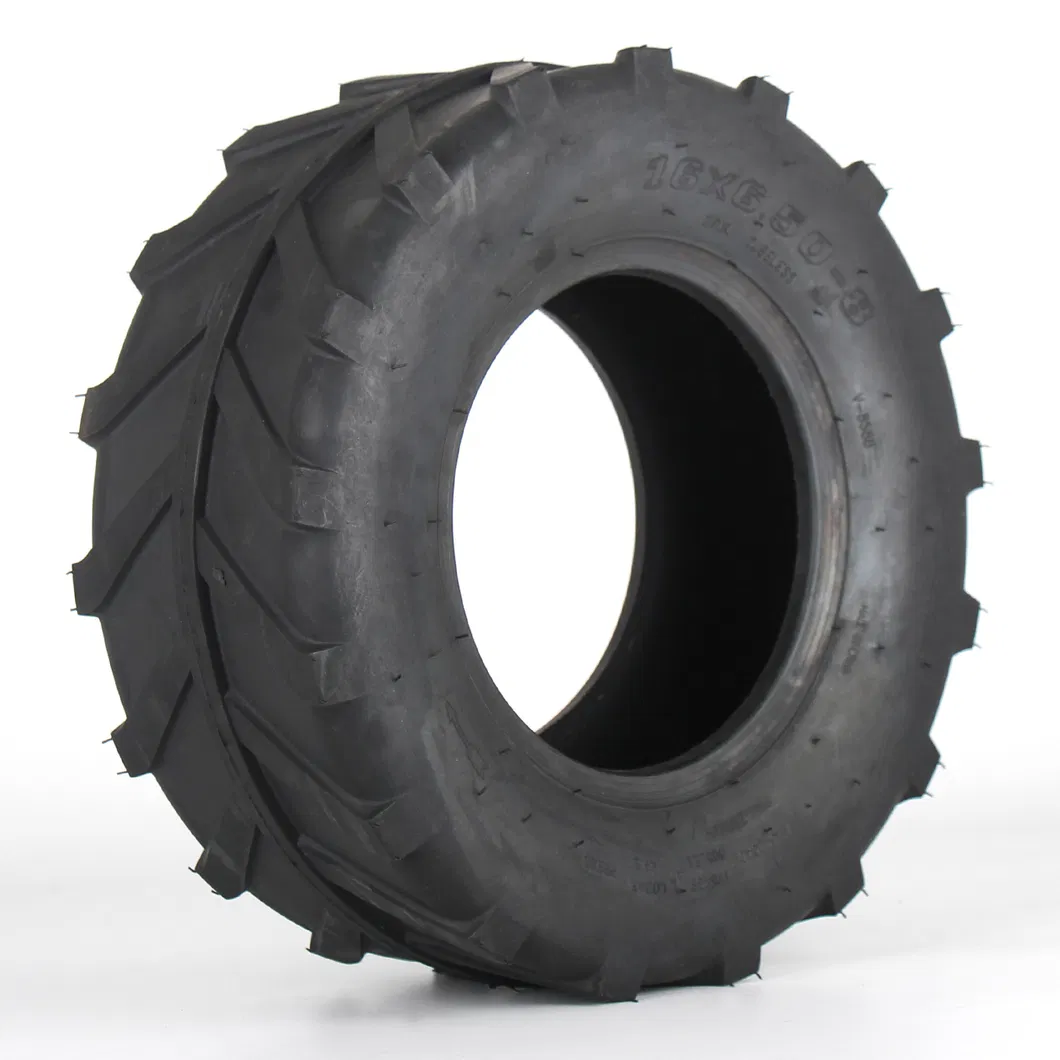 16X6.5-8 Pneumático de Borracha ATV Pneus Tubeless com Sulcos para ATV Cortador de Grama Utilitário Turf Jardim Carrinho de Golfe