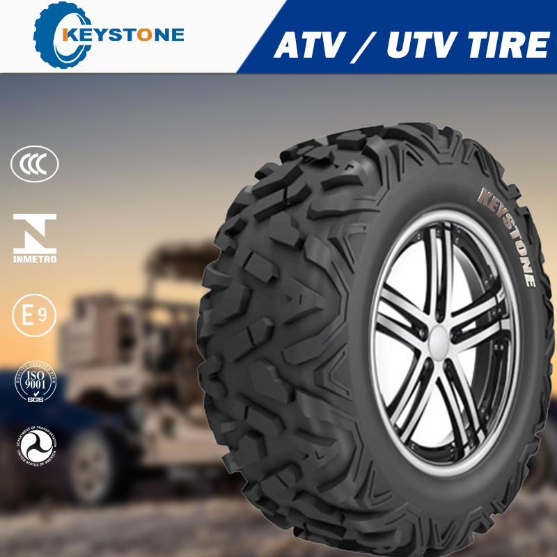 Pneu e Roda de ATV/UTV At24X8-12 At25X8-12 At26X8-12 At26X9-14 Pneu de Carrinho de Golfe