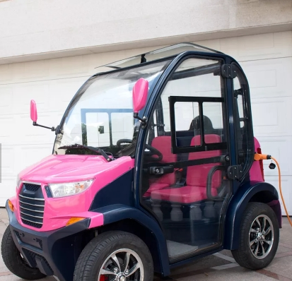 Carrinho de Golfe de Luxo com Ar Condicionado para Buscar Crianças na Escola