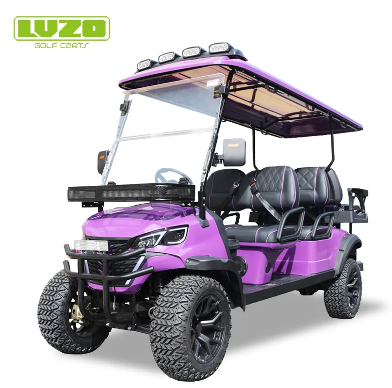 Carrinho de Golfe Branco Espaçoso 4-Passenger para Uso em Resort e Golfe